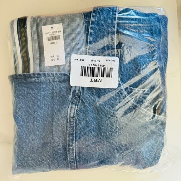 NEW ABERCROMBIE Medium Blue Wash Denim A-Line Mini Tank Top Jean Dress L - Picture 14 of 16